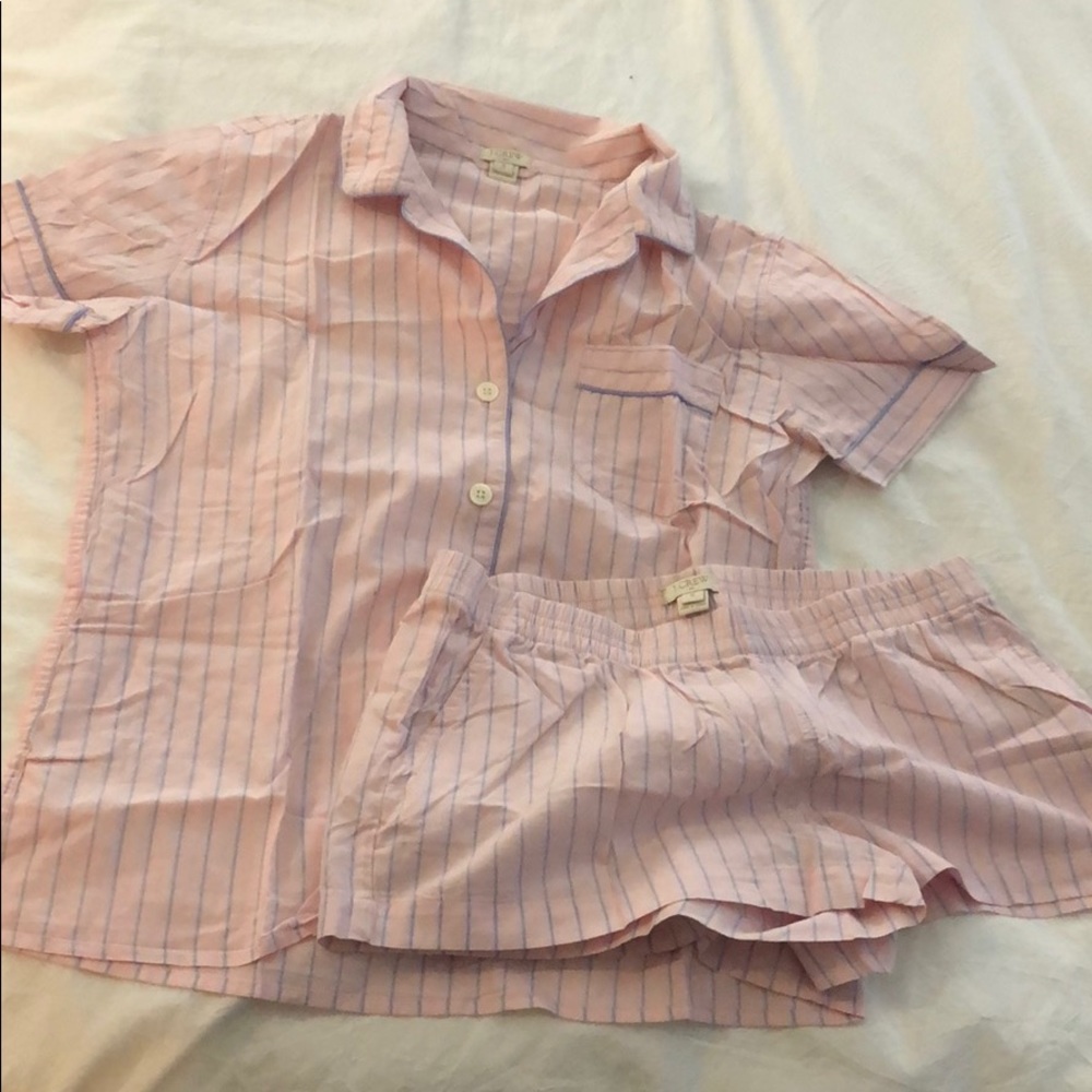 J. Crew two-piece striped pj set